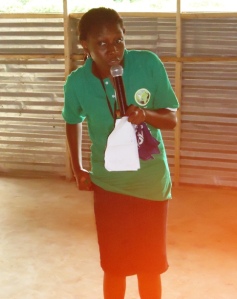 Judith speaking at a school reach-out programme